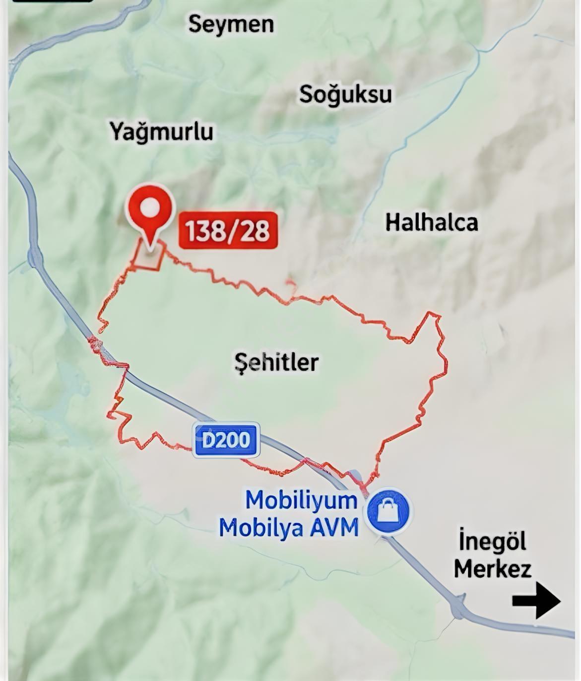 Bursa İnegöl Şehitler Mahallesi Tek Tapu 4.125 M² Satılık Arazi — fotoğraf 5