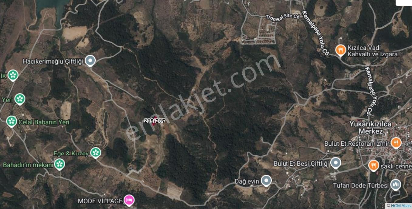 Muga'dan Kemalpaşa Yukarıkızılca Ahatdere'de 1168m2 Satılık Arsa — fotoğraf 3