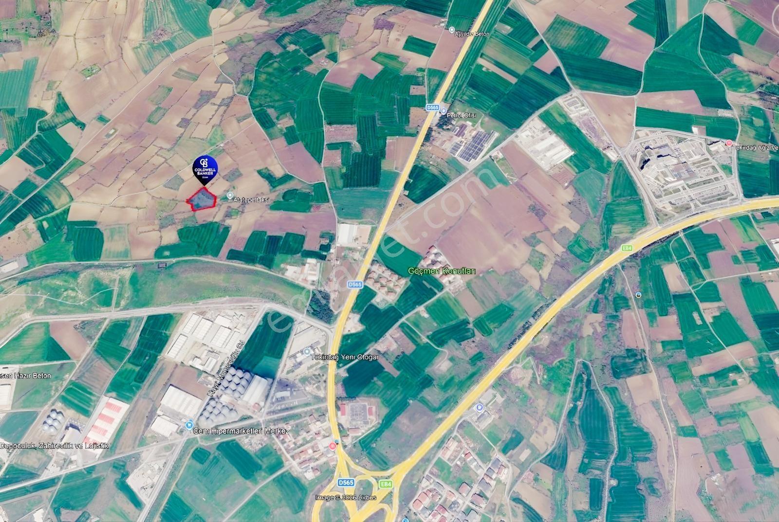Tekirdağ Süleymanpaşa Zafer Mahallesi Satılık 6503 M² Arazi