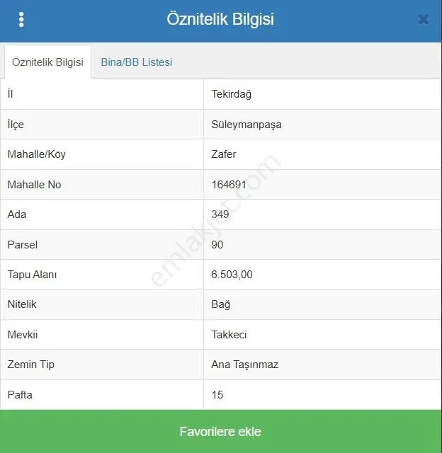 Tekirdağ Süleymanpaşa Zafer Mahallesi Satılık 6503 M² Arazi — fotoğraf 6