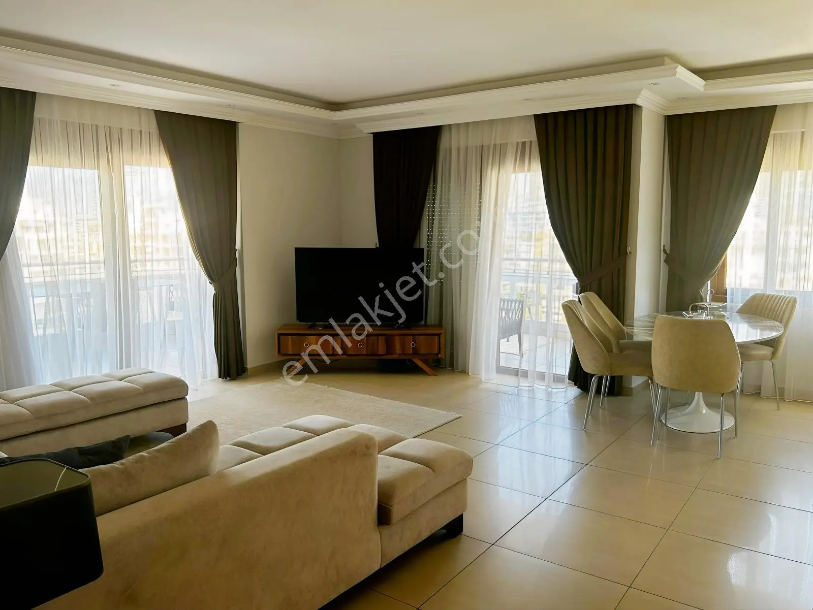 Alanya Mahmutlar'da Denize 150 M Manzaralı Eşyalı 115 M² 2+1 — fotoğraf 5