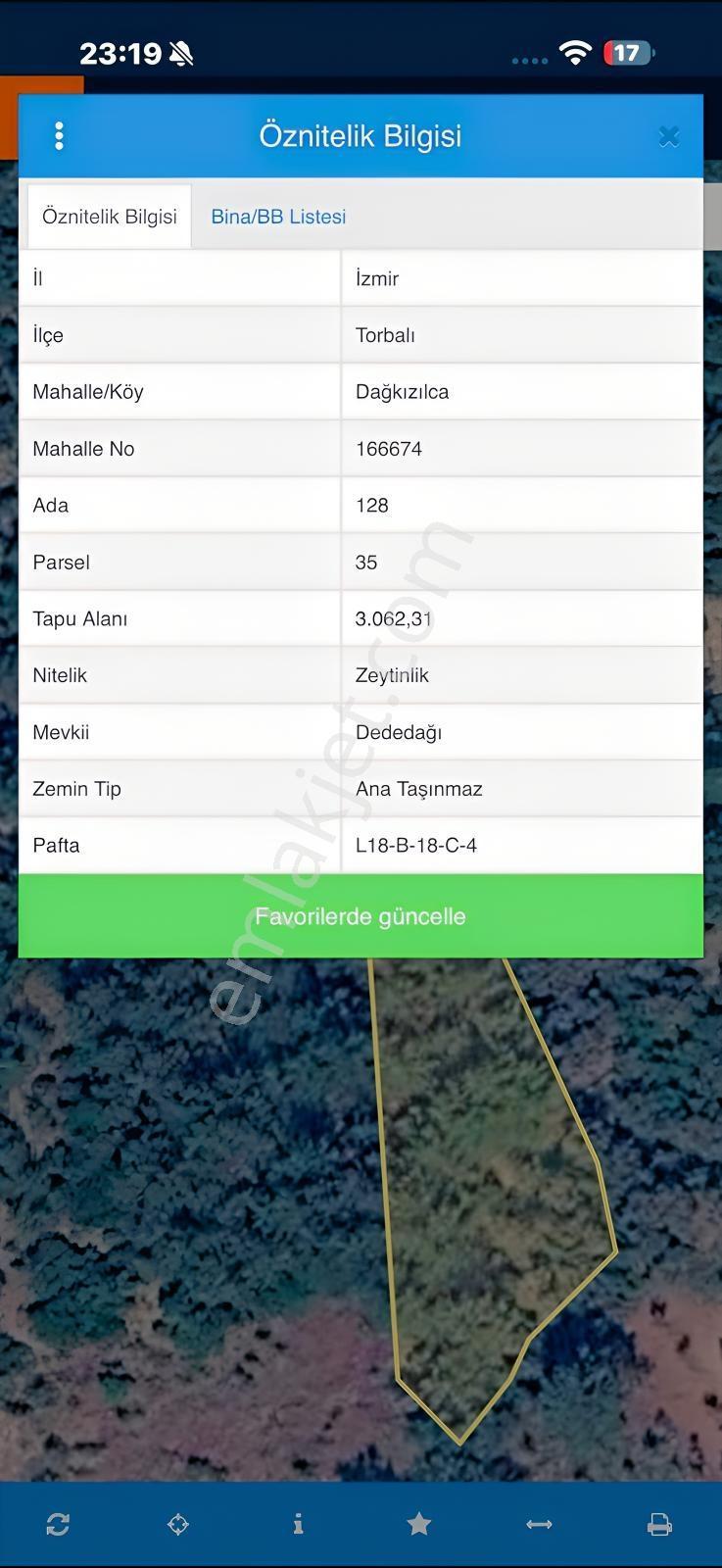 Torbalı Dağkızılcada Müstakil Tapulu 3.062 M² Zeytinlik