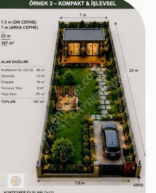 Oğuzeli Kurtuluş'Ta Manzaralı, Çevrili, Projeli 166M² Kuyulu