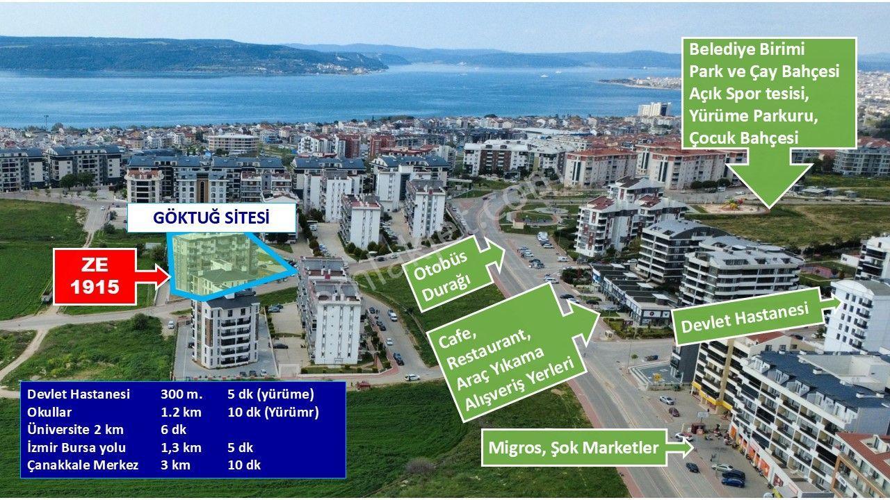 Çanakkale Kepez Hamidiye Site İçi Arakat 1+1 Satılık Daire — fotoğraf 3