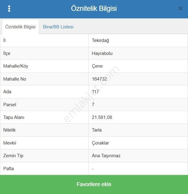 Tekirdağ Hayrabolu Çene Mahallesi Satılık 21.581,08m² Tarla — fotoğraf 6