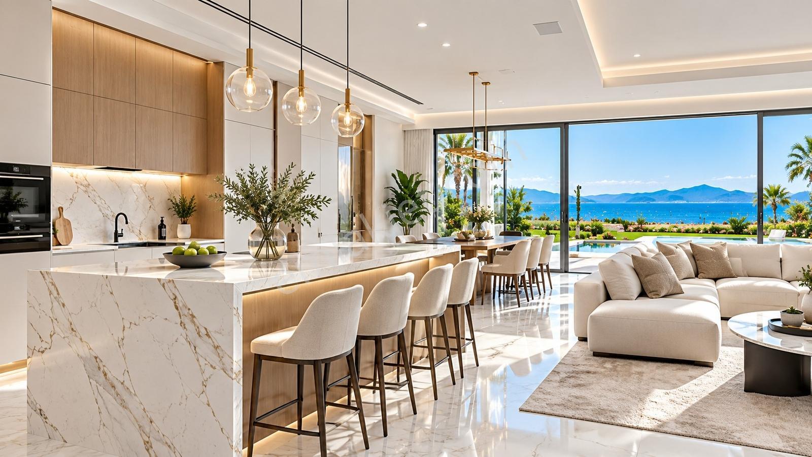 Denize Sıfır Villa 4+1 200 M² Teras Bahçe Özel Havuz Otopark — fotoğraf 12