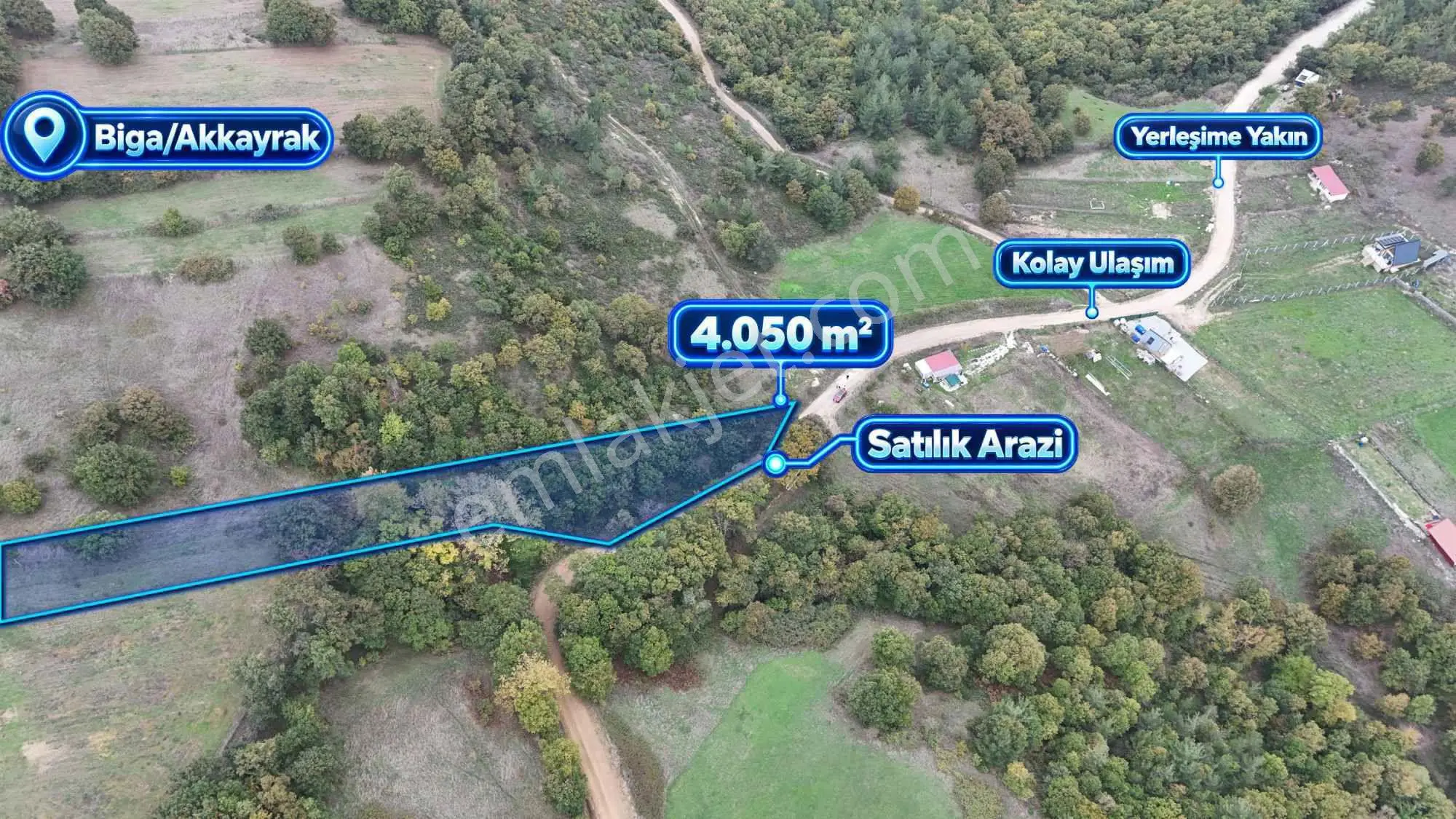 Biga Akkayrak’ta Resmi Yolu Bulunan Satılık 4.050 M² Arazi — fotoğraf 4