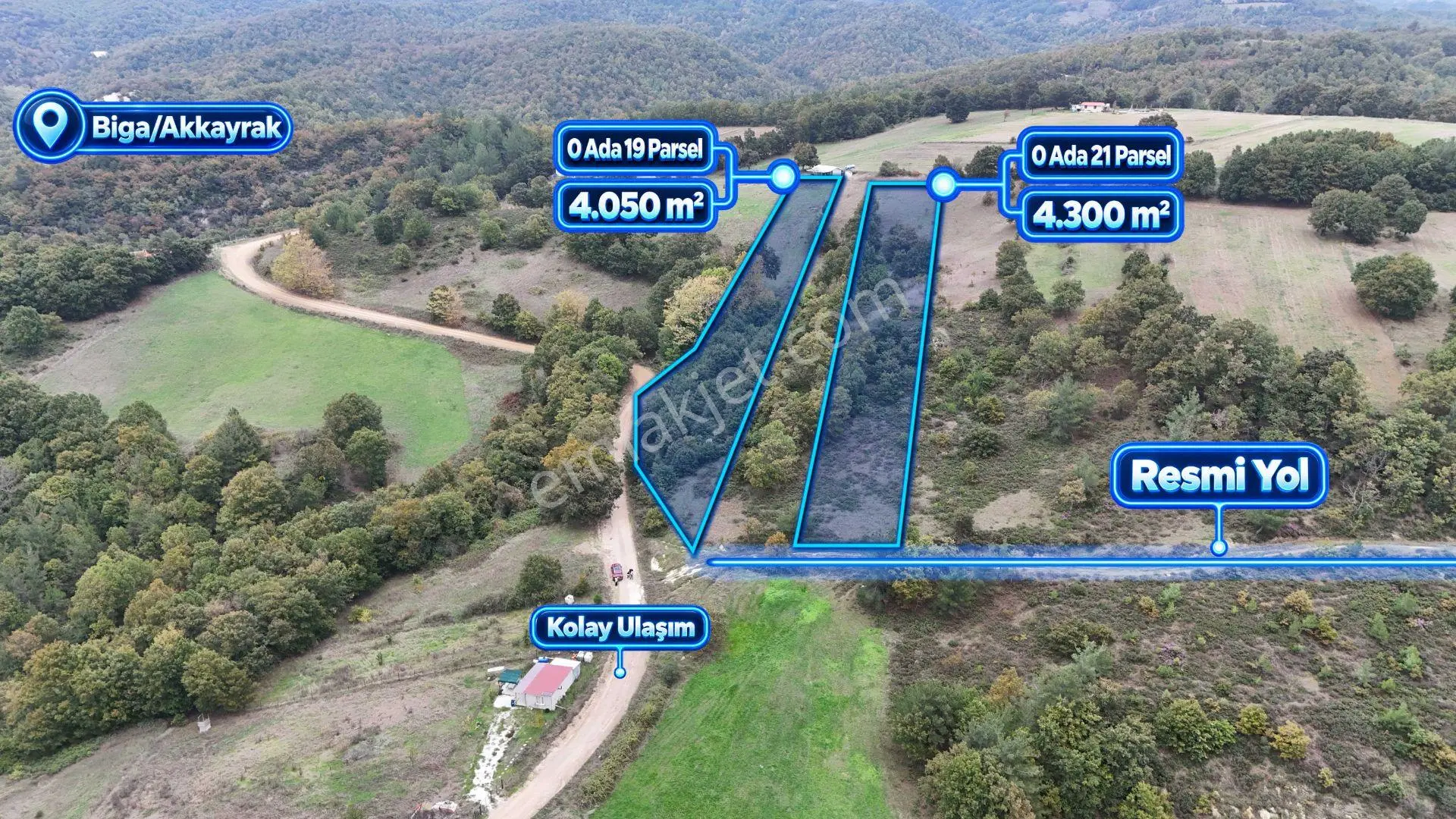 Biga Akkayrak’ta Resmi Yolu Bulunan Satılık 4.050 M² Arazi — fotoğraf 6