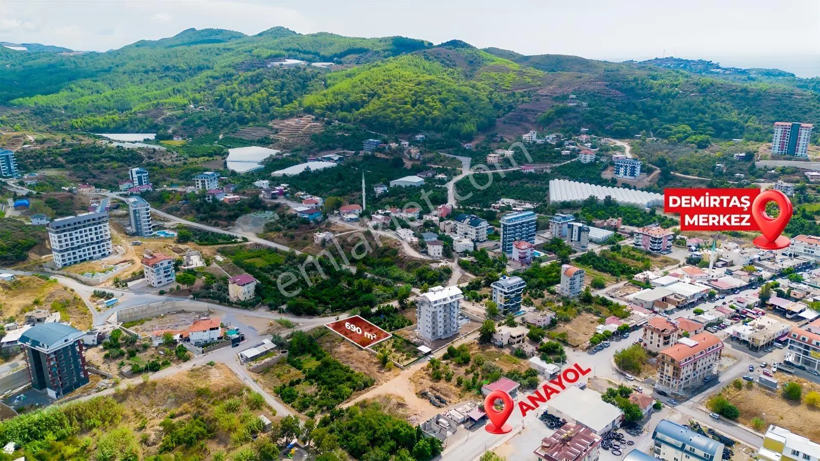 Alanya Demirtaş Mah.merkezde İmarlı 690 M2 Arsa — fotoğraf 2