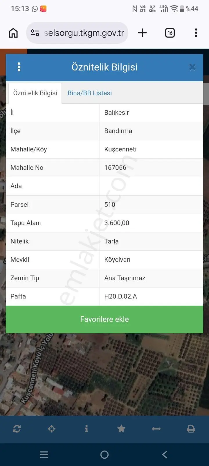 Bandırma Kuşcennetinde 3600 M Köy Dibinde Tarla — fotoğraf 4