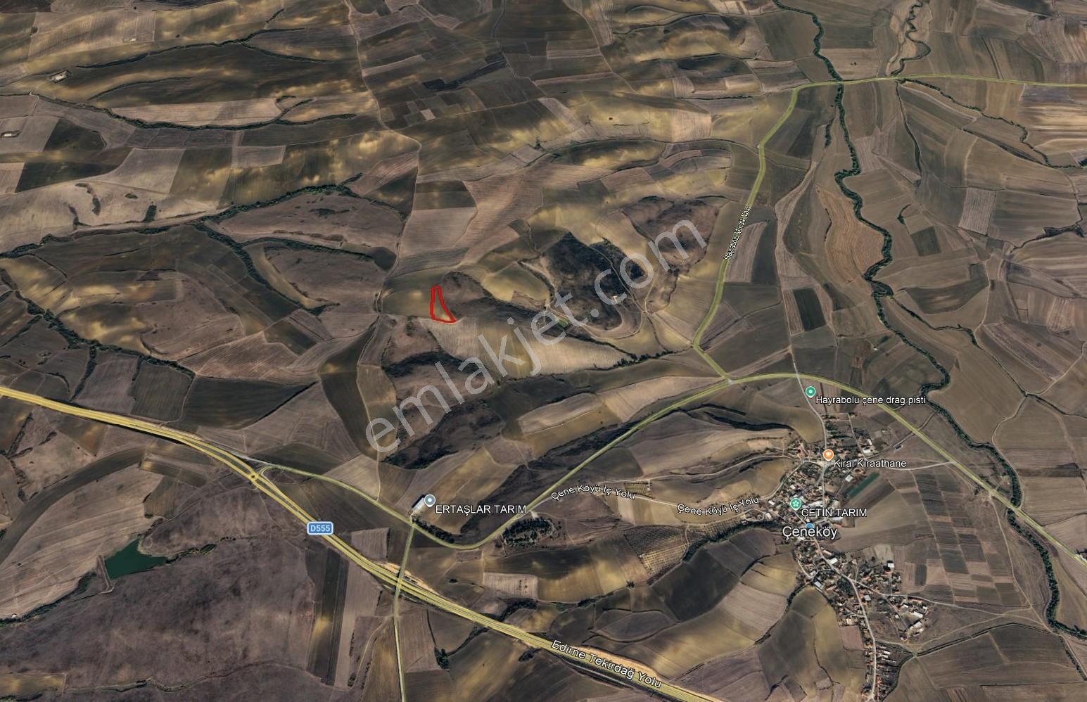 Tekirdağ Hayrabolu Çene Mahallesi Satılık 10.219,10 M² Tarla