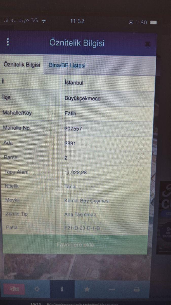 Buyukcekmece Fatih Mah 315m2 Arsada 30m2 Yapi Kayit Belgeli — fotoğraf 3