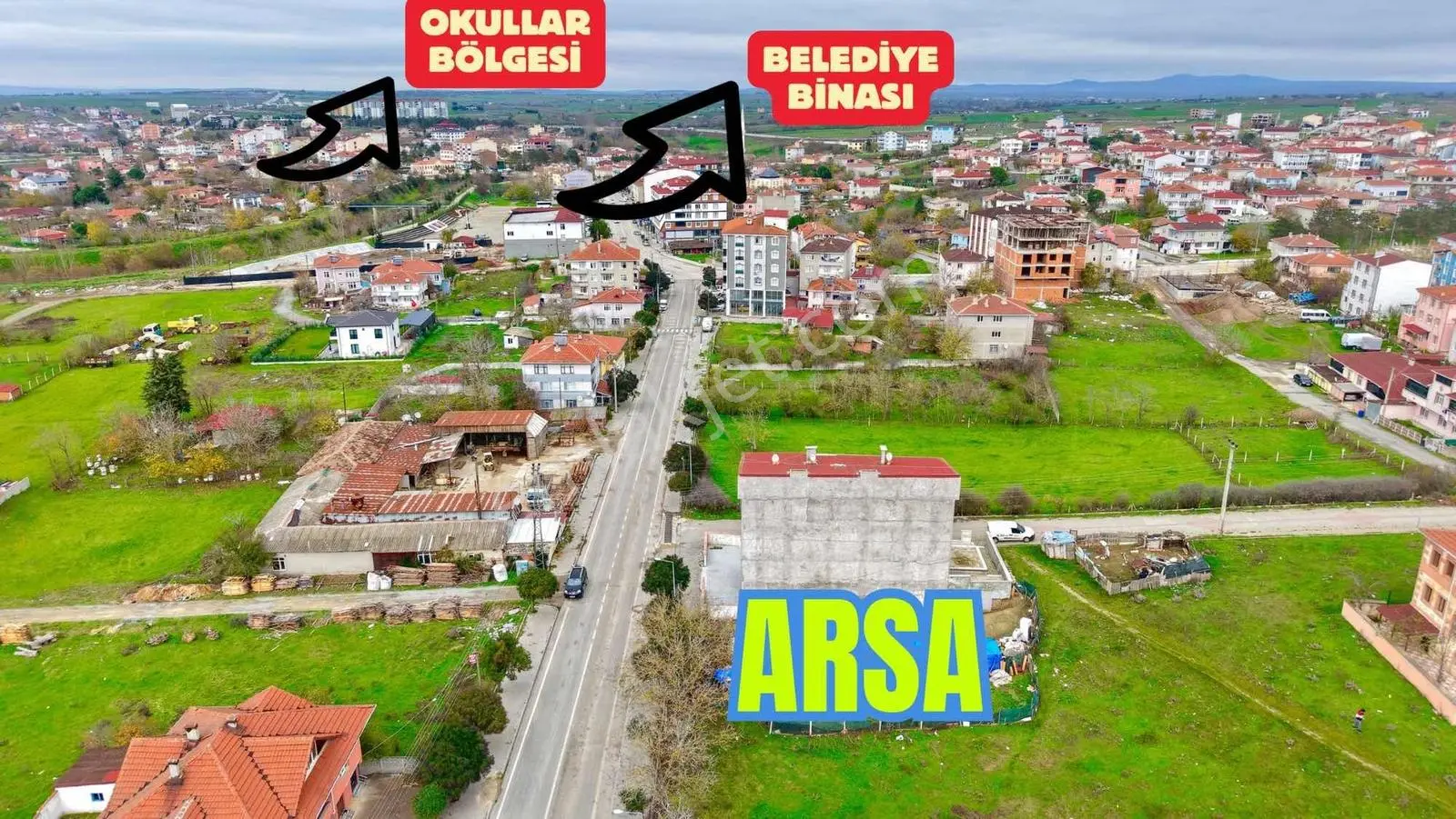 Cadde Cephe ! Ticari + Konut ! Emsalsiz Acill Satılık Arsa — fotoğraf 3