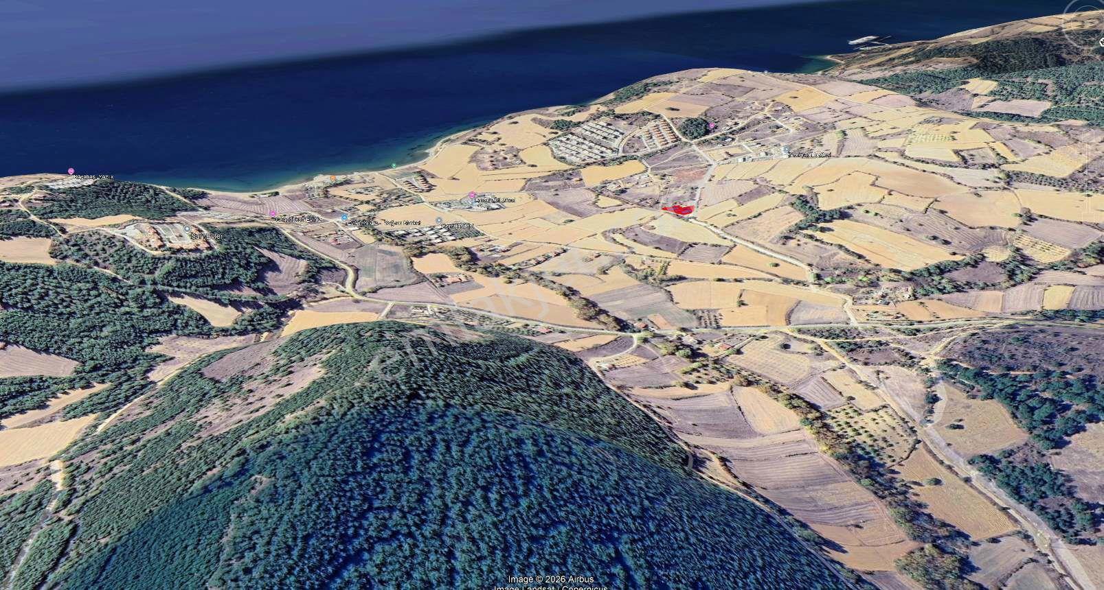 Sazlıdere'de Kapanmaz Denız Manzaralı Toplam 1.038 M² Satılık Arsa — fotoğraf 9