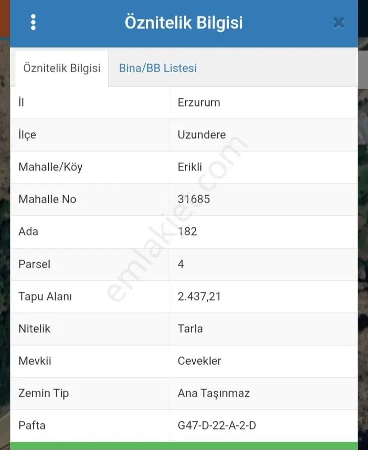 Şah Gym'den Uzundere Eriklide Satılık Tarla — fotoğraf 4