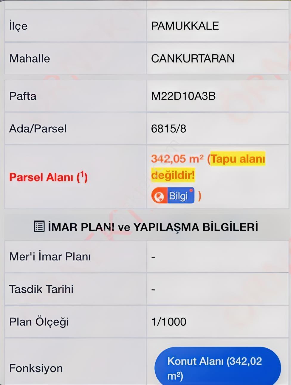 Denizli Cankurtaran'da Satılık Arsa — fotoğraf 5