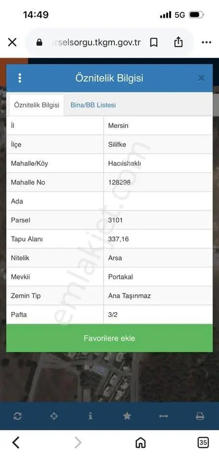 Yeşilovacık 337m2 5 Kata İmarlı Satılık Arsa — fotoğraf 2