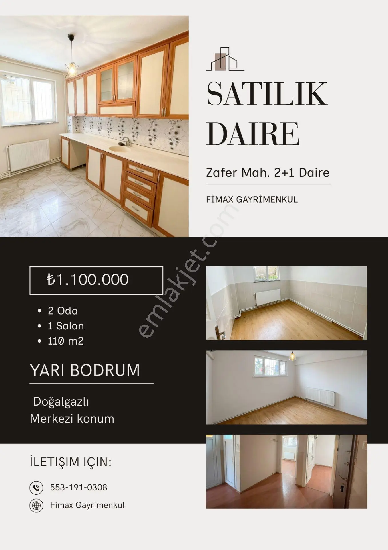 Yatırımcılar İçin Nazilli Merkezde Sıfır Tadilatlı, Yüksek Kira Getirili 2+1 Fır...