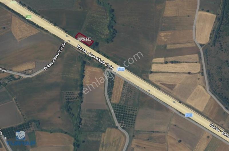 Biga Göktepede Ana Asfalt Üzerinde 1.021 M² Satılık Tarla — fotoğraf 6