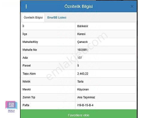 Dialog Skala Karesi Çanacık Mh'de Satılık 2443m2 Tarla — fotoğraf 2