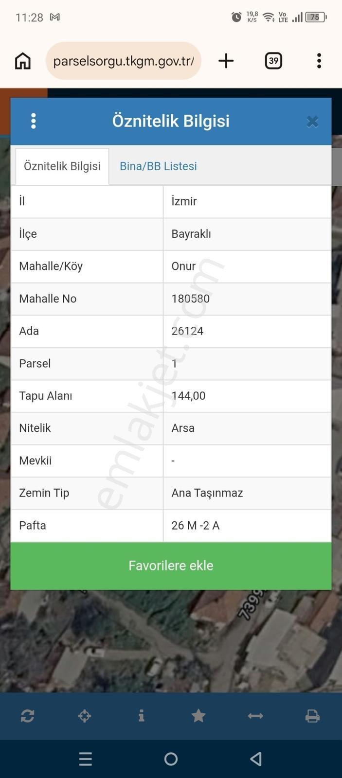 Bayraklı Onur Mah. İmara Yakın 3 Cephe Köşe Parsel Arsa — fotoğraf 3