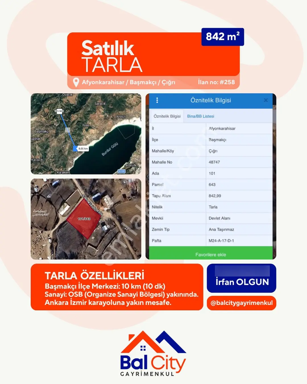 Balcity - Afyonkarahisar | Başmakçı | Çığrı Mah. Tek Tapu Fırsat 842 M2 Arsa — fotoğraf 8