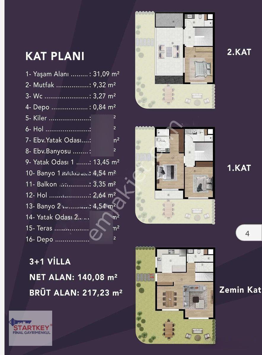 Menemen Seyrek Satılık Villa 3+1 Triplex Havuzlu Güvenlikli Site — fotoğraf 3
