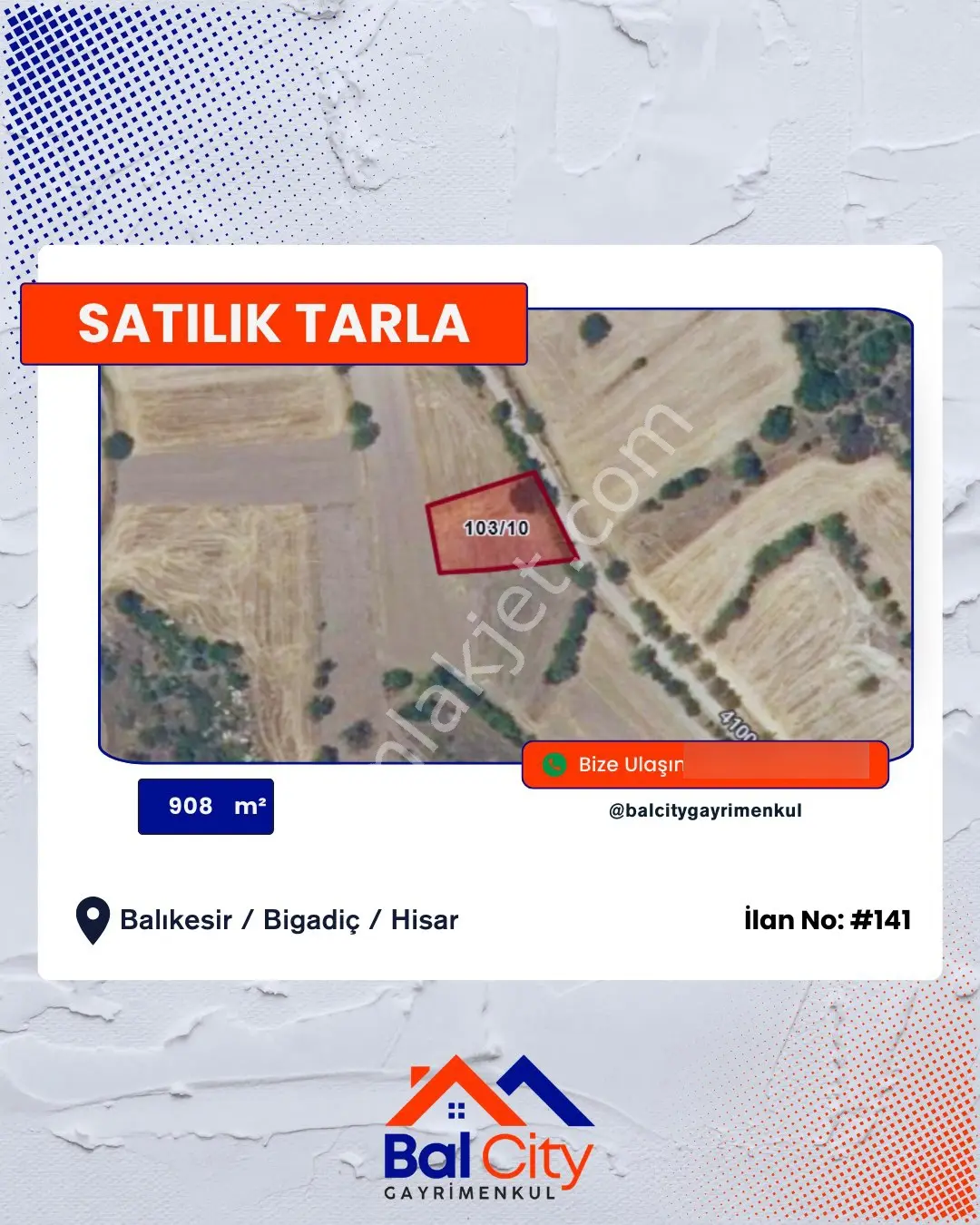 Balcity - Balikesir Bigadiç Hisarköy'de Asfalt Yola Cephe Satılık — fotoğraf 2