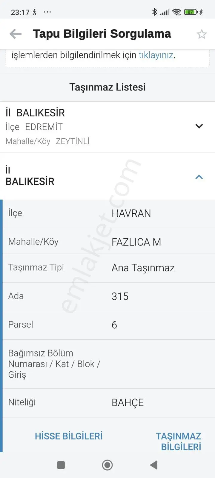 Denizden Havranda Satılık Yola Cephe Yatırımlık 1.014 M2 Bahçe.