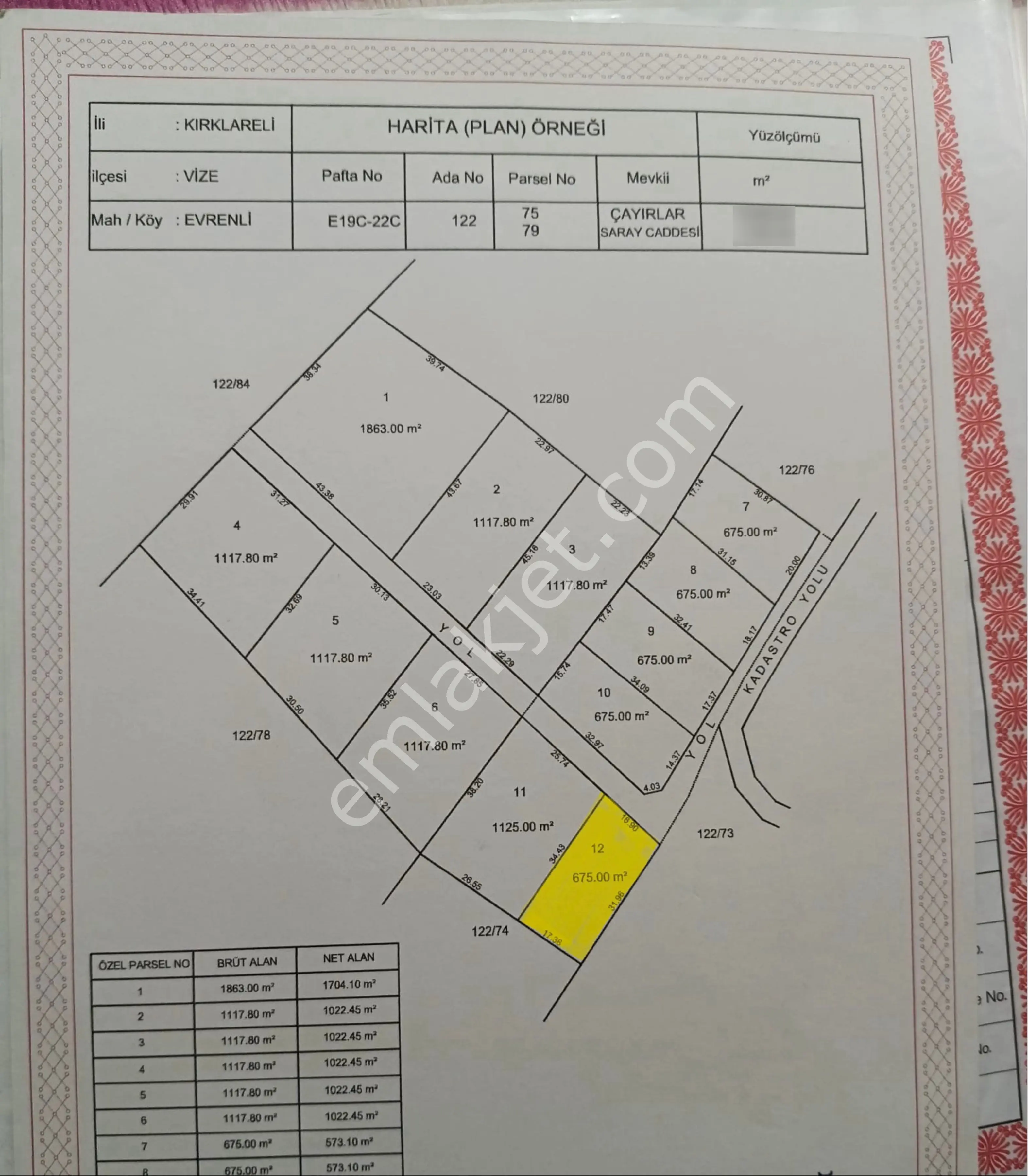 Balcity - Kırklareli Vize’De Çakıllı'Ya Komşu İmar Sınırında Fırsat Parsel!