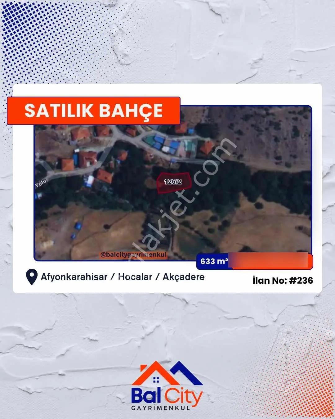 Balcity-afyonkarahisar, Hocalar, Akçadere 633 M2 Köy İçi Bahçe — fotoğraf 6
