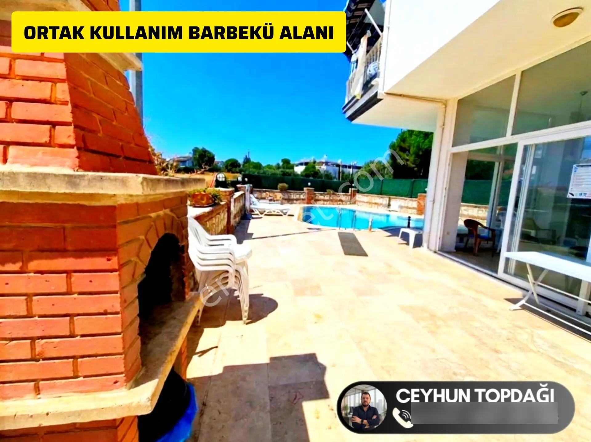 Didim'de Satılık Havuzlu Sitede 1+1 Ön Cephe Havuz Manzaralı Daire — fotoğraf 2