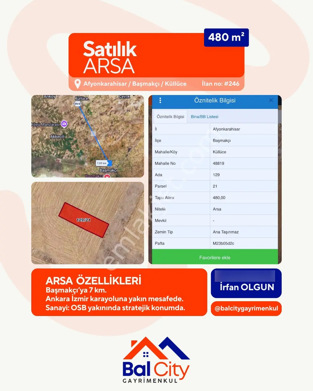 Balcity-afyonkarahisar Başmakçı Küllüce'de 480 M² Konut İmarlı Arsa — fotoğraf 2