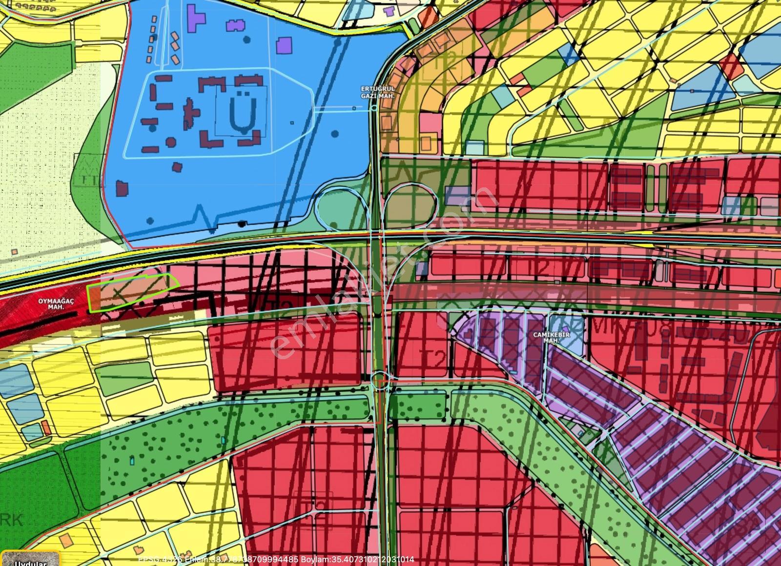 Oymaağaç'Ta Ticari İmar Alanı İçerisinde Satılık 14.656M2 Tarla!