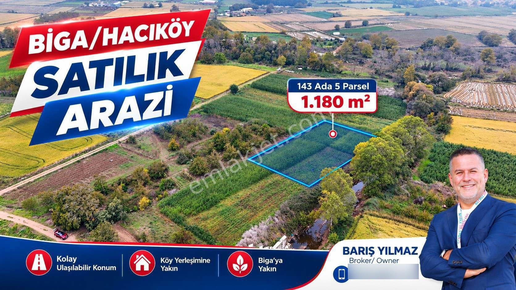 Biga Hacıköy’De 1.180 M² Satılık Fırsat Arazi