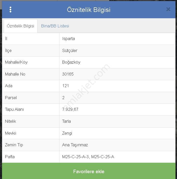 Satılık 8 Dönüm Tarla Sütçüler Boğazköy Isparta — fotoğraf 9