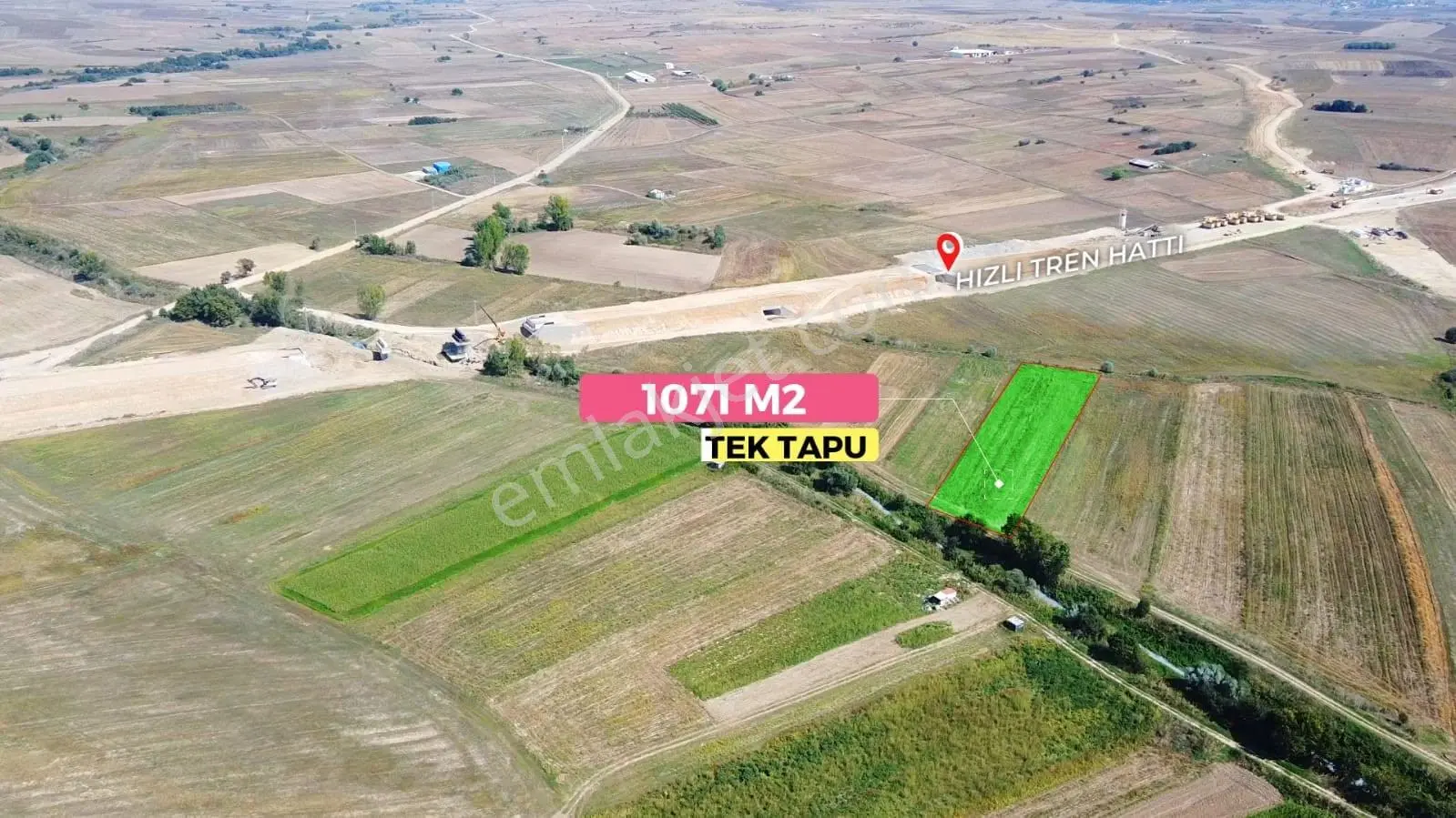 Kırklareli Babaeski'de Hızlı Tren Yanında 1.071 M2 Kupon Arazi ! — fotoğraf 7