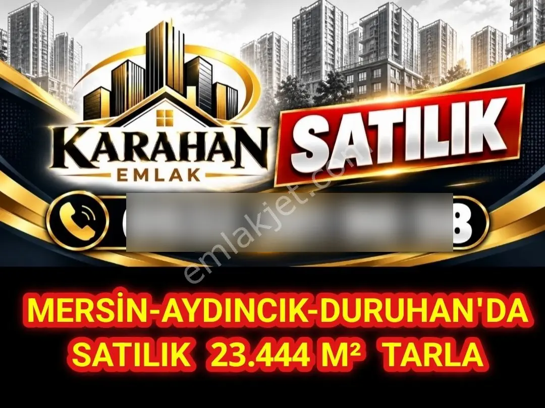 Mersin-Aydıncık+Duruhan'Da Satılık 23.444 M² Tarla
