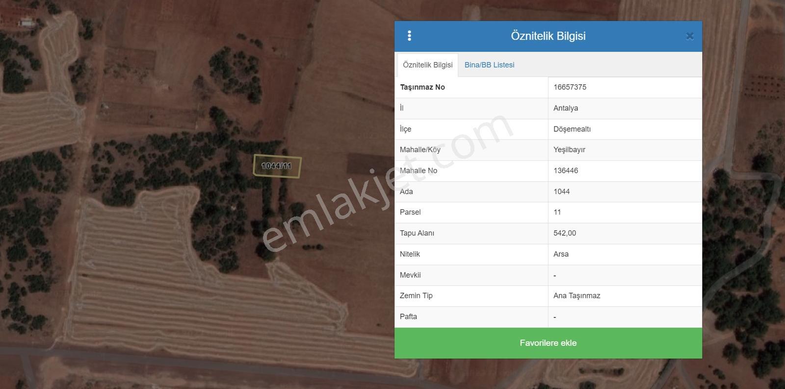 Yks'den Döşemealtı Yeşilbayır'da 542 M² İmarlı Arsa — fotoğraf 3