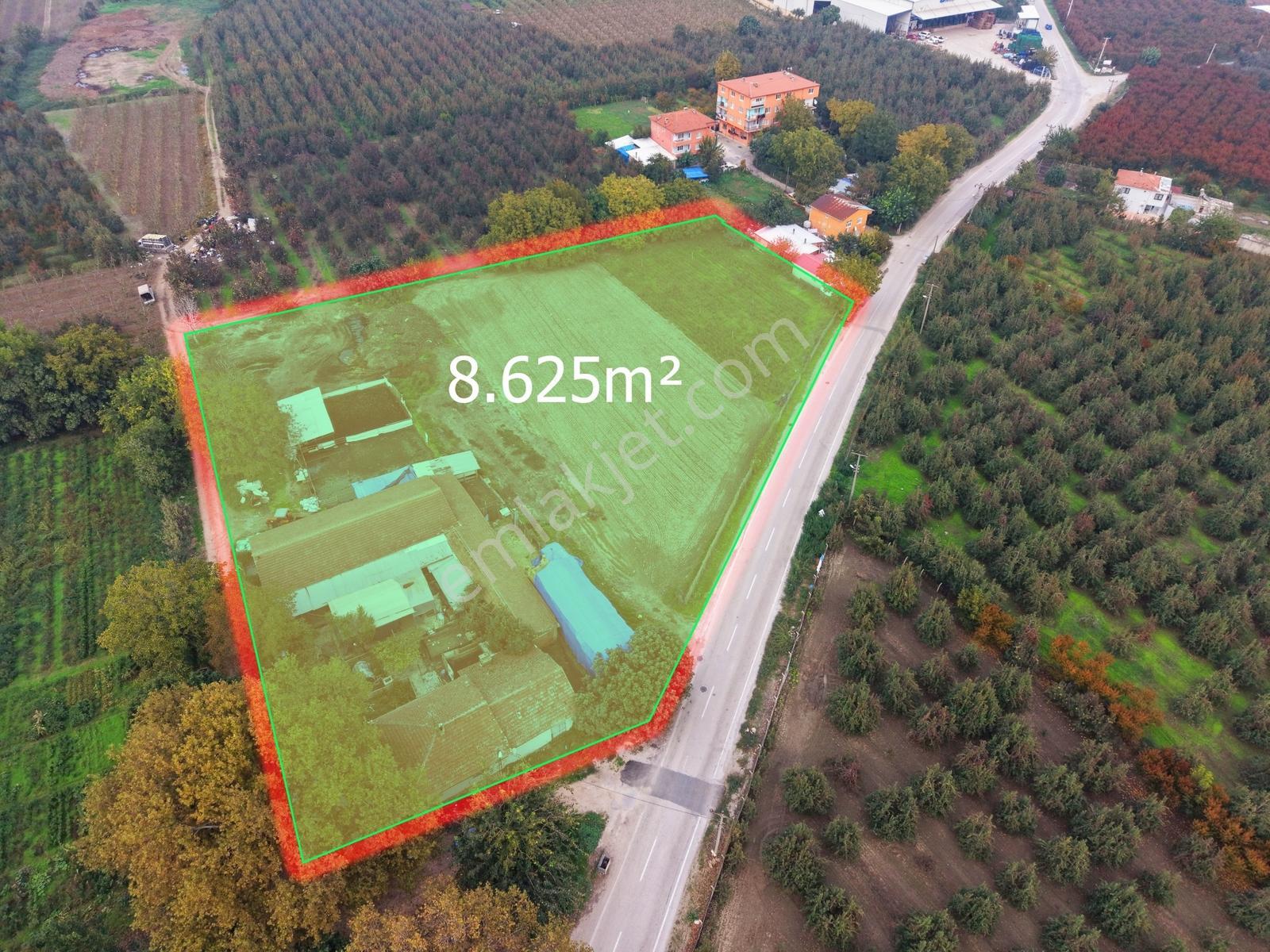 Gürsu Adaköy Yolu Üzerinde Satılık 8625M² Çiftlik Ve Arsası