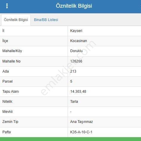 Anka Gayrimenkul-kocasinan Doruklu Köyünde Satılık Tarla — fotoğraf 2