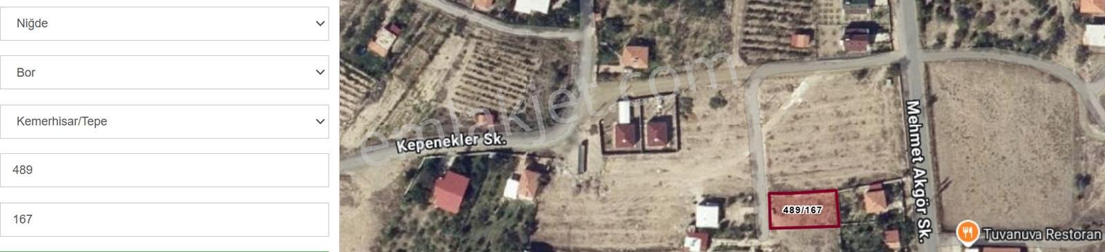 Anka'Dan Niğde Bor Kemerhisar' Da Satılık Villa Parseli