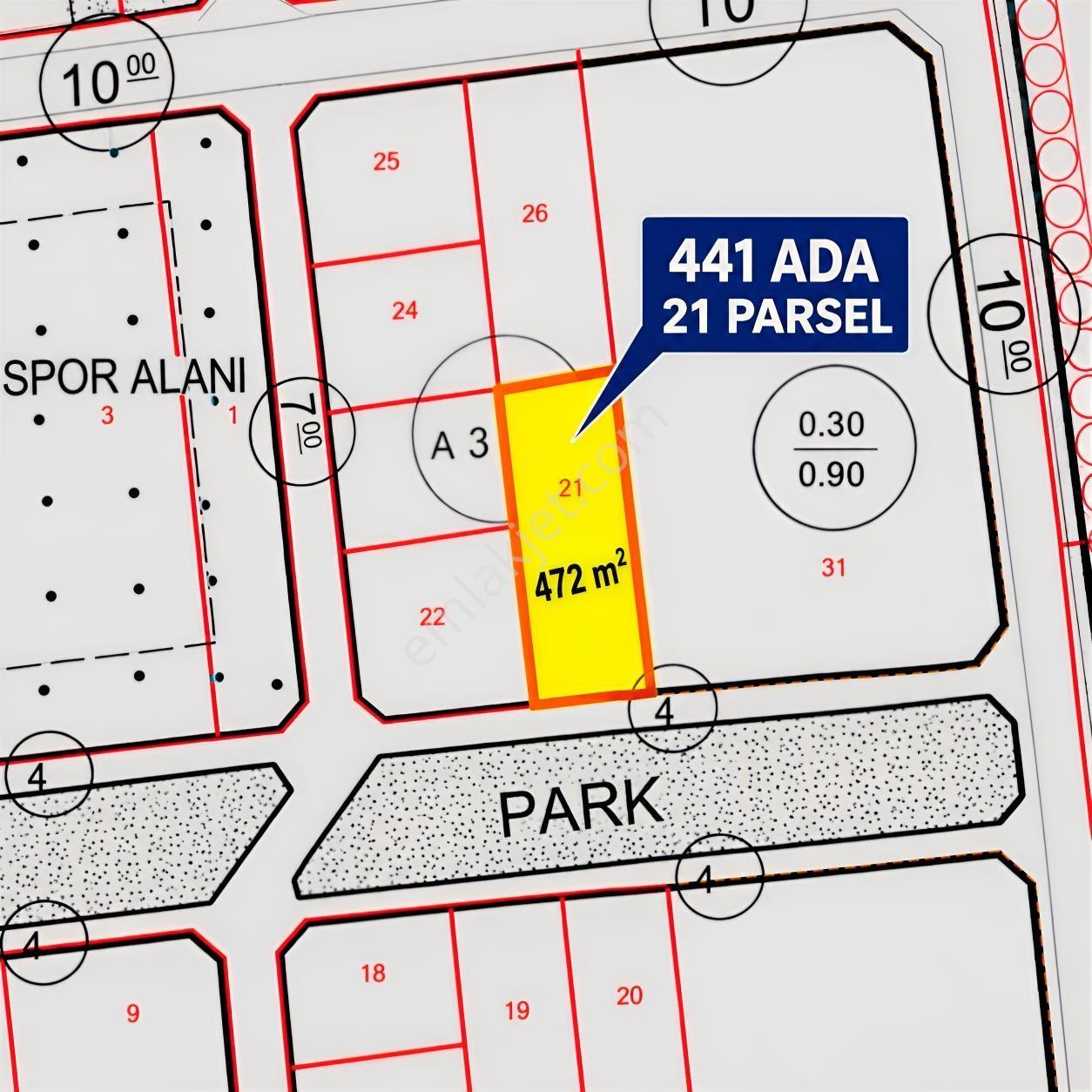 Ergene Misinlide 3 Kat İmarlı, Yola Cepheli 472 M² Arsa