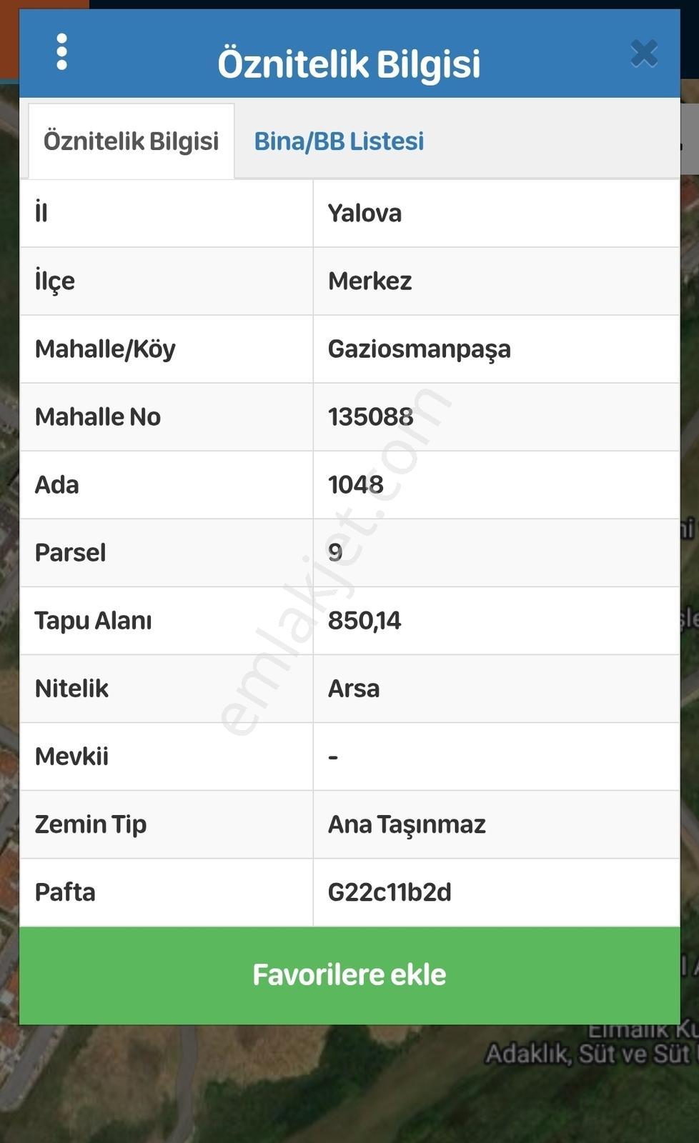 Turyap Yıldız'Dan Gaziosmanpaşada 0.60 Emsal 860 M² Satılık Arsa
