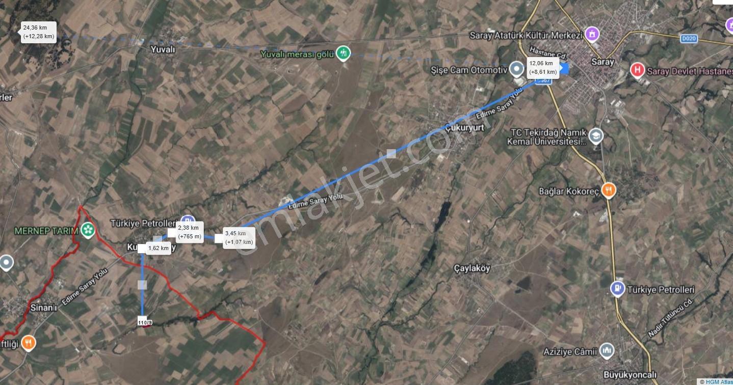 Turyap'tan Tekirdağ Saraylı/sinanli Satılık Fırsat Tarla — fotoğraf 6