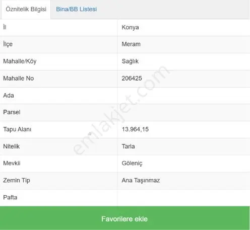 Meram Sağlık Mah. Yatırım Ve Kullanım İçin13964M2 Fırsat Arazi