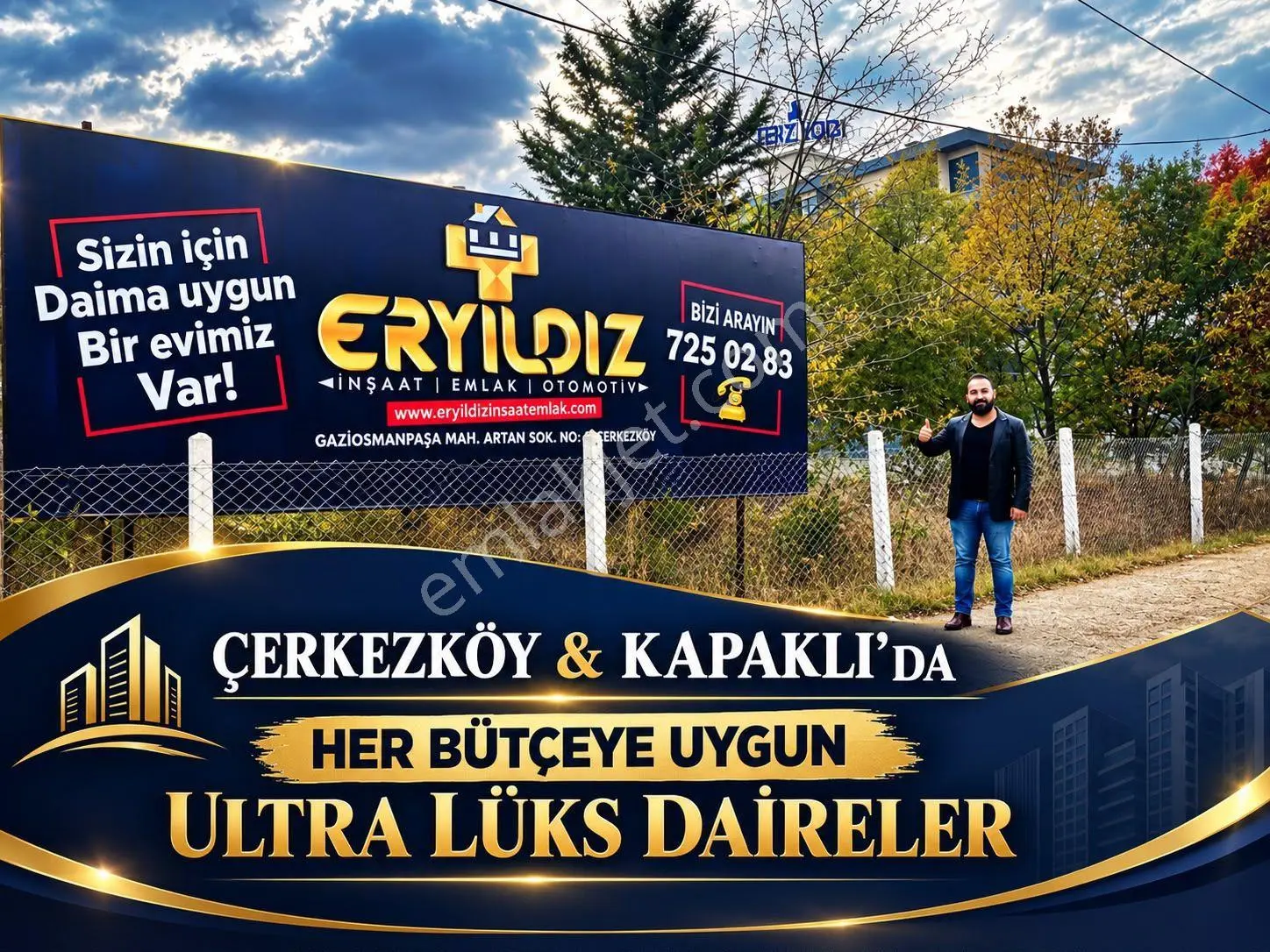 **Eryıldız İnşaat**Kendi Mülkümüz**Fuul+Fuul 145M2 Ultra Lüks 3+1**