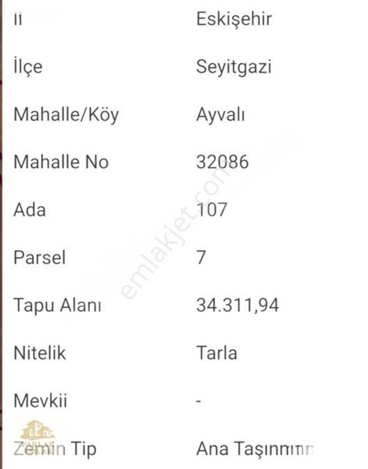 Eskişehir Seyitgazi^de Yatırımlık Fırsat 34311 M2 Arsa Tarla* — fotoğraf 13
