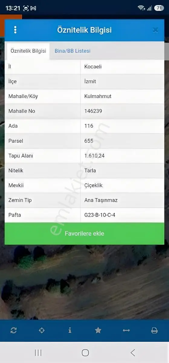 İzmit Kulmahmut Müstakil Parsel Tarla — fotoğraf 2