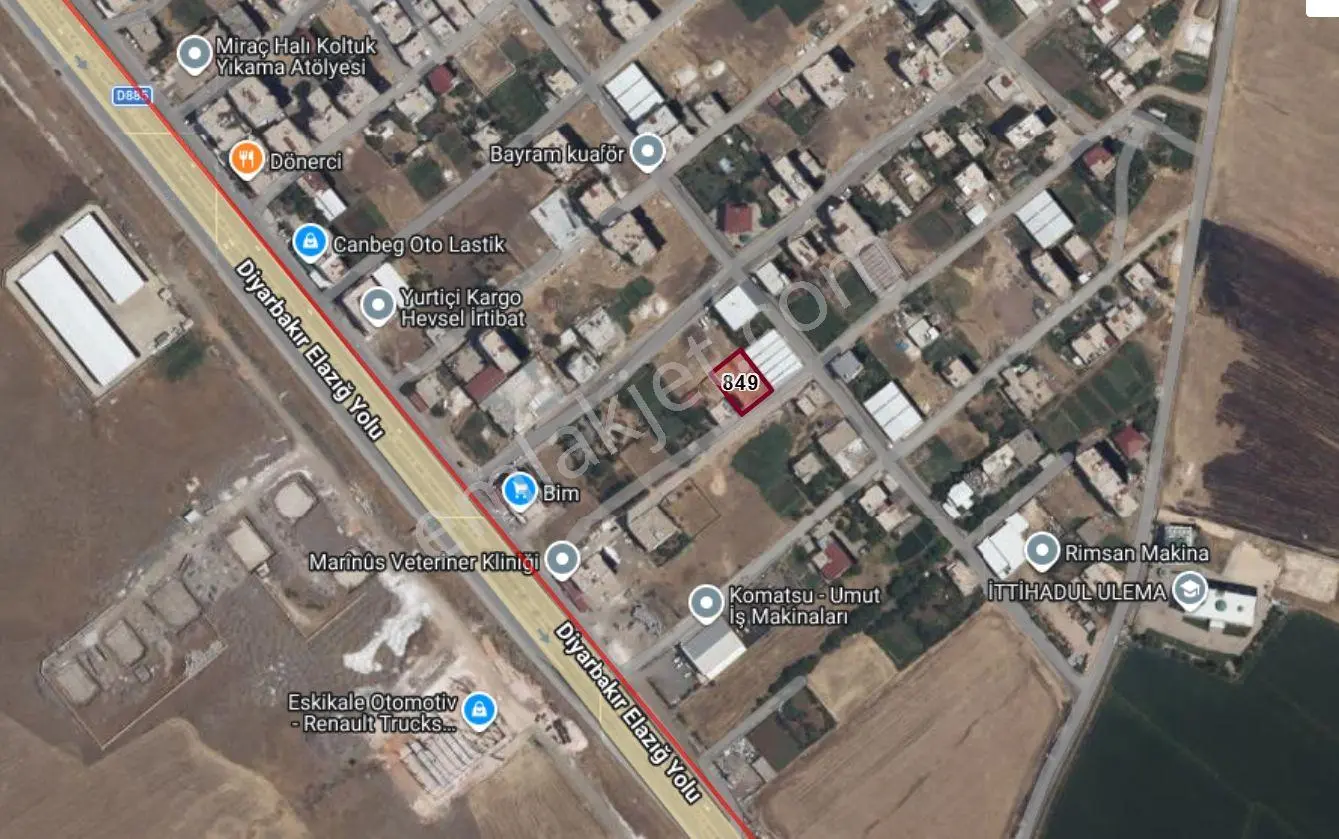 Diyarbakır Elazığ Yoluna 150 M Mesafede Müstakil Tapulu Arsa